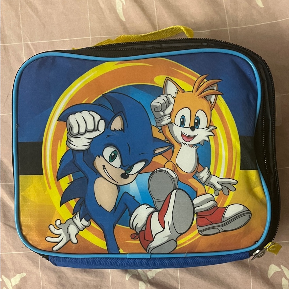 Bioworld Sonic the Hedgehog 2 Sonic and Tails Kids School Lunch Bag